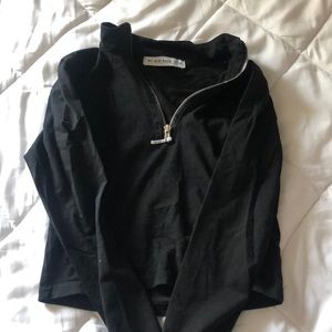 Cropped half zip